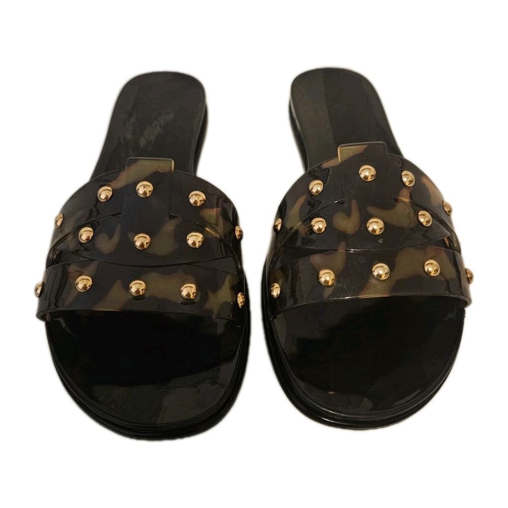 Vince Camuto Tortoise Rubber Studded Sandals Women's 8M - Picture 3 of 9